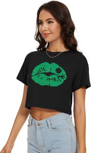 Hauts courts d'hiver pour femmes Blouse décontractée à manches courtes avec col rond T-shirt coupe ample en coton Polyester rayonne Spandex - Product Image 2