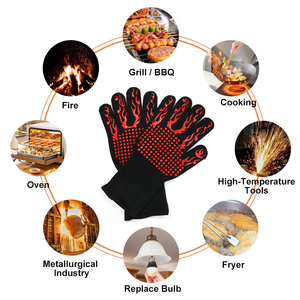 Silicone Hand Gloves for Cooking Extreme Heat Resistant Silicone <strong>BBQ</strong> - Product Image 2