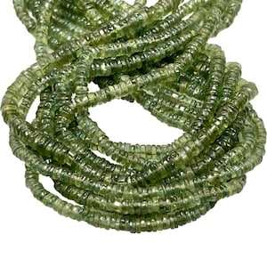 Grenat vert perles de pierres précieuses véritables perles en forme de pneu brin de perles de pierres précieuses de guérison collier perles en vrac pour la fabrication de bijoux - Product Image 4