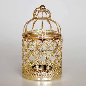 Royal Look Metal Candle <b>Lantern</b> Gold Color Shiny Polished Attractive Look Fancy Modern Handmade Candle Jars & Pots in Low Price - Product Image 1