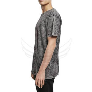 Venta al por mayor logotipo personalizado hombres ácido lavado manga corta Camiseta ropa casual hombres ácido lavado camisetas - Product Image 4