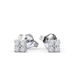 De l'Inde Superbes boucles d'oreilles carrées 0.25CTW pour femmes 2025 Bijoux à la mode 14K Gold Round Cut Certified Lab Grown Diamond - Product Image 5