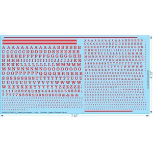 Chất Lượng Cao Chữ Và Số Clarendon Phong Cách Decals Kích Thước Ho 1/87 Dính Dán Tùy Chỉnh In Mô Hình Đường Sắt Trang Trí - Product Image 1