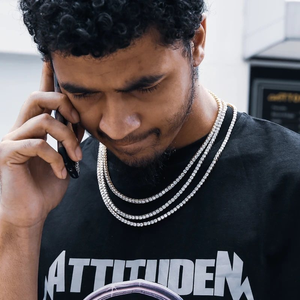 สร้อยคอเทนนิสเพชรแท้เพาะเลี้ยงในห้องปฏิบัติการ ดีไซน์ฮิปฮอปสุดเท่ สำหรับทุกเพศ  ทองคำขาว 14K ชุบทองคำชมพู ความใสระดับ VVS ได้รับการรับรองจาก IGI คุณภาพเยี่ยม - Product Image 4