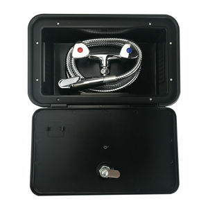 Boîte de <span class=keywords><strong>douche</strong></span> extérieure noire verrouillable avec filigrane pour caravane, <span class=keywords><strong>camping</strong></span>-<span class=keywords><strong>car</strong></span>, fourgon, <span class=keywords><strong>camping</strong></span>-<span class=keywords><strong>car</strong></span> et bateau, accessoires essentiels pour <span class=keywords><strong>camping</strong></span>-<span class=keywords><strong>car</strong></span> - Product Image 1