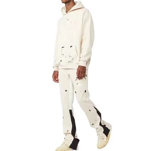 ชุดวอร์มสองชิ้นของผู้ชายสำหรับฤดูหนาวชุดสูทแบบเรียงซ้อนพร้อมพิมพ์ลายพัฟ - Product Image 3