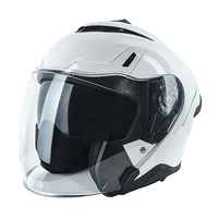 Casque Moto Homologué DOT à Double Visière 3/4 Ouvert pour Scooter, Moto, VTT et Cyclomoteur Adulte