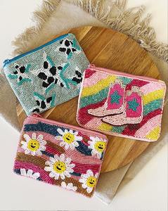 Bolsa de Monedas con Diseño de Cuentas, Bolsos de Mano Hechos a Mano con Cuentas, Bolsa de Monedas con Diseño de Cuentas, Bolsos de Mano Hechos a Mano con Cuentas - Product Image 3