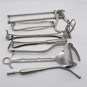 Système d'opératoires d'examen vaginal, forceps, porte-aiguille, instruments chirurgicaux en acier inoxydable allemand de haute qualité, réutilisables, CE - Product Image 1