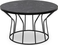 Karois — Table basse de luxe en acier inoxydable poli or, au Design dernier cri, avec dessus en marbre noir, personnalisé, pour chevet de la chambre à coucher