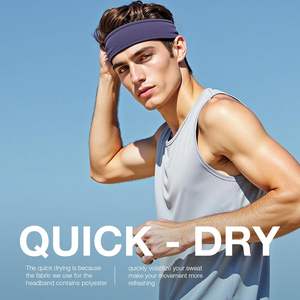 Bandeau de sport unisexe 100% coton antidérapant pour la course à pied, le cyclisme, le yoga, le tennis, la salle de sport - Protection professionnelle Bandeaux de sport - Product Image 2