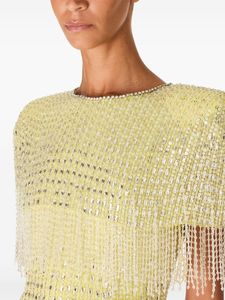 Vestidos de noche de gasa de lujo para mujer, manga corta, silueta recta, transpirable, antiestático, desnudo para bodas, fiestas, Frente - Product Image 4