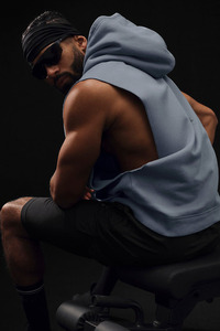 wholesale fully customized Men's Workout Hooded Tank Tops <b>Sleeveless</b> Gym <b>Hoodies</b> Bodybuilding Muscle Shirts - Product Image 2