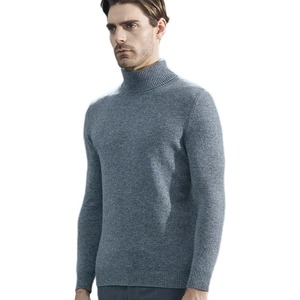 Suéteres de punto para hombre, suéter de Cachemira 100%, Jersey grueso Merino de manga larga con cuello alto de lana, jerséis masculinos de invierno y otoño, ropa - Product Image 2