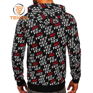 Sudadera con capucha de sublimación 3D personalizada para hombre, Sudadera con capucha de algodón y poliéster para hombre, ropa de calle, sudaderas con capucha personalizadas para hombre - Product Image 4