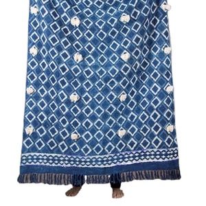 Étoffe en coton imprimée bloc à main de luxe, décor décoratif pour maison, vente en gros, pour salon - Product Image 4