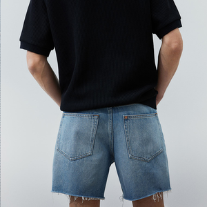 Short en jean baggy d'été de haute qualité Design personnalisé Logo brodé Décoration vintage Style de rue décontracté pour vêtements de rue - Product Image 4