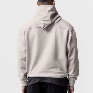 Custom Hoodies <b>Men's</b> hoodie fit boxy Heavy Weight Puff Printing Oversized Streetwear <b>Pullover</b> boxy cropped <b>Men</b> Hoodies - Product Image 4