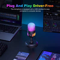 Fabrik-Großhandel RGB USB Gaming-Mikrofon mit Nierencharakteristik, Echtzeit-Überwachung und Stummschalttaste für Streaming und Podcasts (OEM)