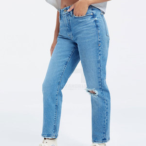 Pantalones Vaqueros Casuales Lavados de Alta Calidad para Mujer, Color Sólido, Más Vendidos, Precio Económico, Pantalones Vaqueros para Hombre Adulto - Product Image 1