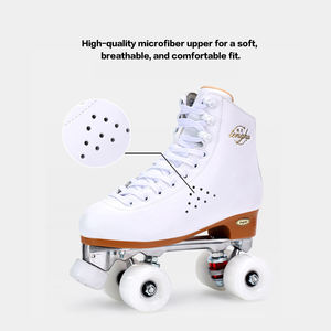 उच्च टखने के समर्थन मिश्र धातु आधार सुरुचिपूर्ण डिजाइन के साथ पेशेवर क्वाड रोलर स्केट्स - Product Image 2