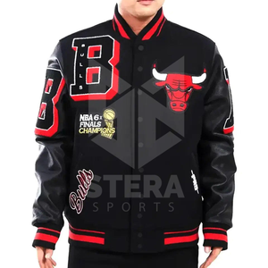 Chaqueta Universitaria Personalizada para Hombre con Cuello Alto, Chaqueta Varsity de Invierno con Bordado de Letras, Logotipos, Parches y Etiquetas Personalizadas - Product Image 1