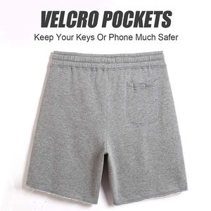 Pantalones cortos de lana cómodos para hombre, ropa informal de algodón gris de cintura alta elástica con diseño personalizado, talla XS y XXS para uso en el gimnasio - Product Image 2