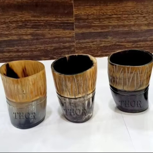 BOISSON Personnalisé Sculpté À La Main Naturel Corne Verre En Gros pour Vin Bière Eau Maison Restaurant Hôtel Inspiré - Product Image 1