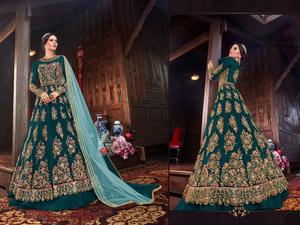 Meilleur filet Salwar Kameez avec broderie et pierre pour femmes, vêtements indiens et péruviens, prix de gros - Product Image 4