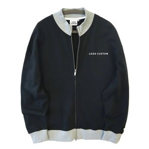 Chaqueta Bomber Negra Estilo Universitario con Diseño de Logotipo Personalizado al por Mayor OEM, Chaqueta de Invierno y Primavera con Cuello Alto para Hombre y Mujer - Product Image 1