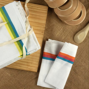 Toalla de hueso de arenque de algodón 100%, microfibra de lino sostenible de secado rápido en turquesa para el hogar, playa, Cocina, Restaurante infantil - Product Image 1