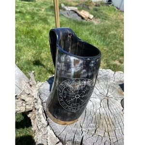 Approvisionnement direct en usine Tasse à boire traditionnelle en corne de buffle pour la bière ou les boissons froides disponibles au meilleur prix d'Inde - Product Image 6