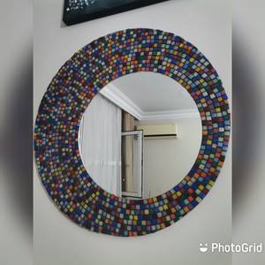 Espejo de mosaico redondo, espejo de mosaico arcoíris - Product Image 6