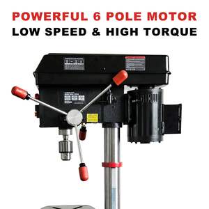 Taladro de Banco de 12'' con Motor de 6 Polos, Velocidad Variable de 3/4HP, Potente, 360-2000 RPM, con Luz Láser para Trabajos Láser - Product Image 5