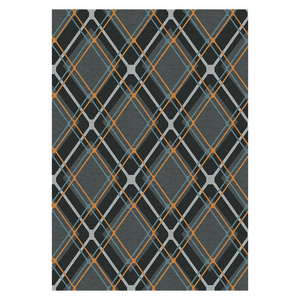 <b>RUGS</b> DEPOT LXDP-0110 Wholesale <b>Charcoal</b> <b>Grey</b> Contemporary Geometric Digital Printed Machine Washable Chenille Area <b>Rug</b> Non Slip - Product Image 1