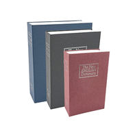 Coffre-fort de livre de Diversion de dictionnaire bleu avec serrure à clé, boîte de rangement secrète cachée B24K