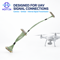 Câble coaxial micro HRS DF81 30 broches AWG42 personnalisé Hotten pour connexion de signal de drone