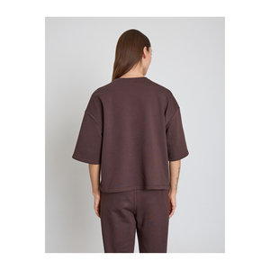 Blusa de algodón de corte holgado con un elemento de moda sencillo - Product Image 6