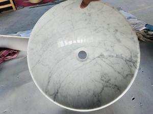 现代风格白色大理石手工洗脸盆浴室水槽意大利比安科卡拉拉大理石碗衣帽间水槽天然石材Marb - Product Image 4