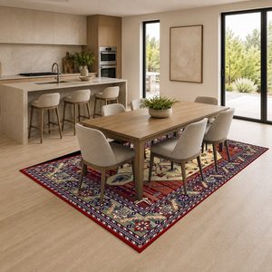 <b>RUGS</b> DEPOT LXDP-0384 Wholesale Red Burgundy Modern Vintage Digital Printed Machine Washable Chenille Area <b>Rug</b> <b>Non</b> <b>Slip</b> - Product Image 4