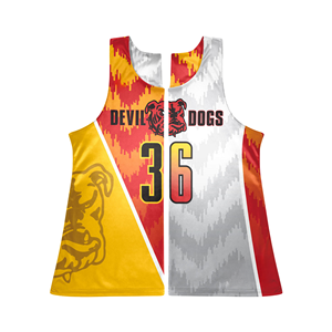 Personnalisé sublimé séchage rapide femmes maille Pinnies-vente en gros réversible Racerback Lacrosse maillots pour vos équipes et ligues - Product Image 5