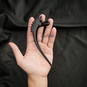 Bâton de cheveux hippocampe en corne de buffle naturelle du Vietnam accessoires de mode pour femmes pour la coiffure - Product Image 2