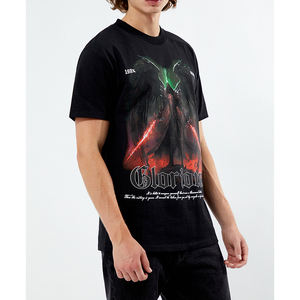 T-shirt vintage personnalisé pour hommes pour le printemps été lourd 100% coton coupe ample style décontracté imprimé T-shirts pour hommes - Product Image 3