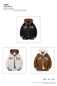 OEM High Quality <b>Varsity</b> <b>Bomber</b> <b>Jacket</b> with Hood for <b>Men</b> Winter New Arrival <b>Varsity</b> <b>Jacket</b> with Custom logo - Product Image 6