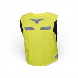 Gilet de sécurité moto Macna Vision 4 All Element jaune haute visibilité respirant avec logo personnalisable - Product Image 2
