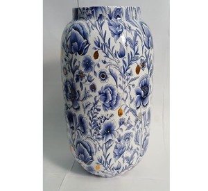 Florero redondo con diseño de jungla verde de hierro, Metal envejecido, estilo moderno de alta calidad, decoración del hogar hecha a mano en la India - Product Image 6