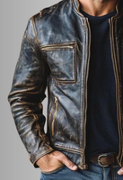 Veste de course d'équitation de moto en cuir de vache de qualité supérieure veste imperméable avec protecteurs approuvés CE