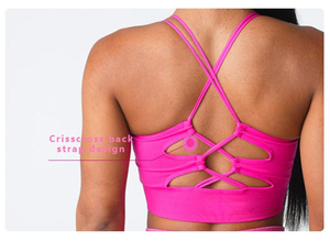 Custom Open Back Support Thrive Womens Backless Gym Yoga Custom Cotton Sport Seamless Hot Sports Bra Corset Top Fitness - Product Image 6