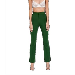 Femmes décontracté solide respirant coton mélangé pantalon pantalon nouveau haut pleine longueur droite conception taille élastique pour le printemps - Product Image 6