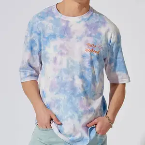 Outdoorkleding Katoen Gemaakt Effen Kleur Oversized T Shirts Fabriek Direct Bamboevezel Nieuwe Outlet Bedrukte T-Shirts